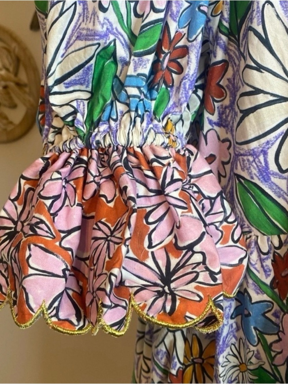 NWT Celia B Brenda Cotton Floral Maxi Dress - Picture 5 of 11